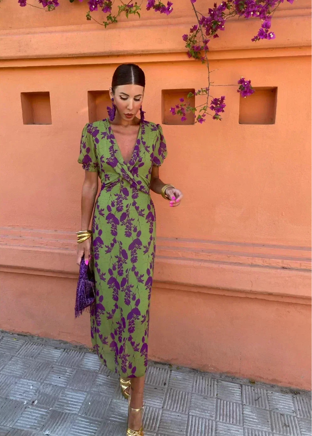 Lucinda - Floral Pleated Dress