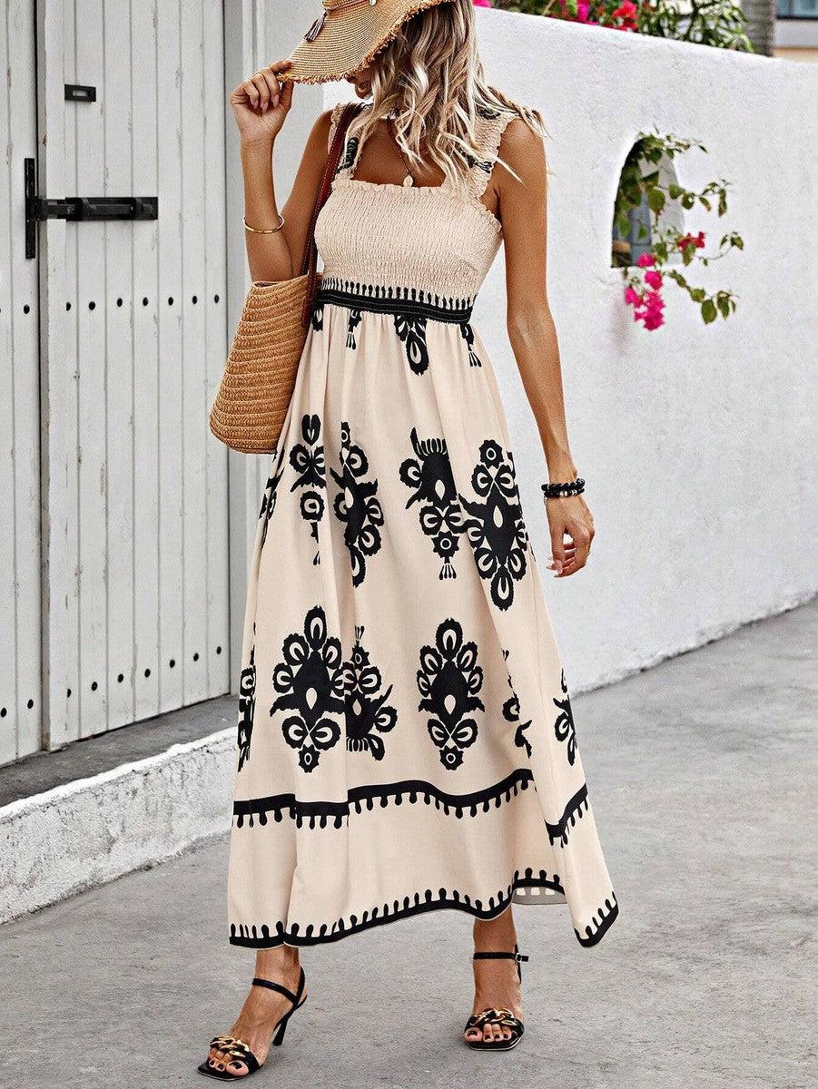 Valentina - Chic Square Neck Dress