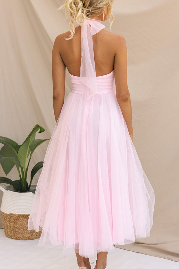 Jael - Elegant Mesh A-Line Evening Dress