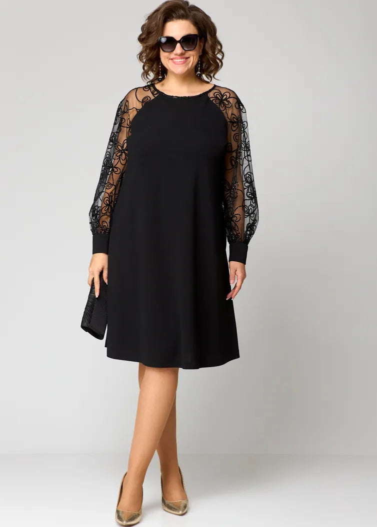 Destiny - Lace-Sleeve Dress