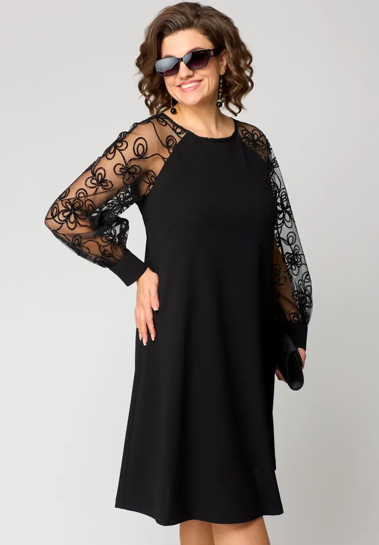 Destiny - Lace-Sleeve Dress