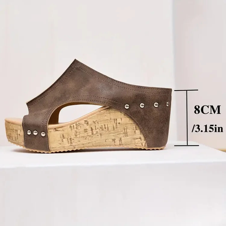 Faith - Elegant Sole Buckle Wedge Sandals