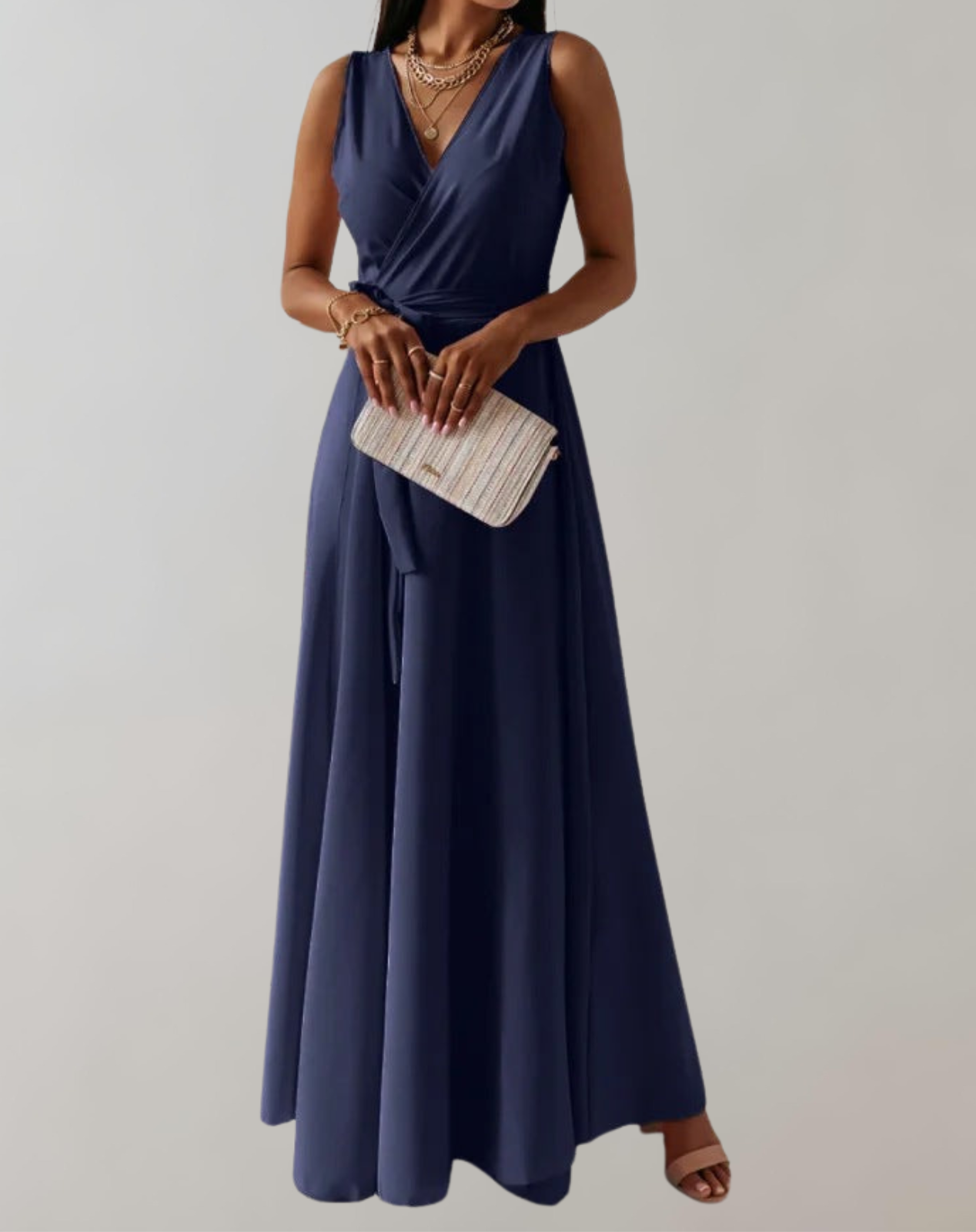 Izora - Elegant V-Neck Gown