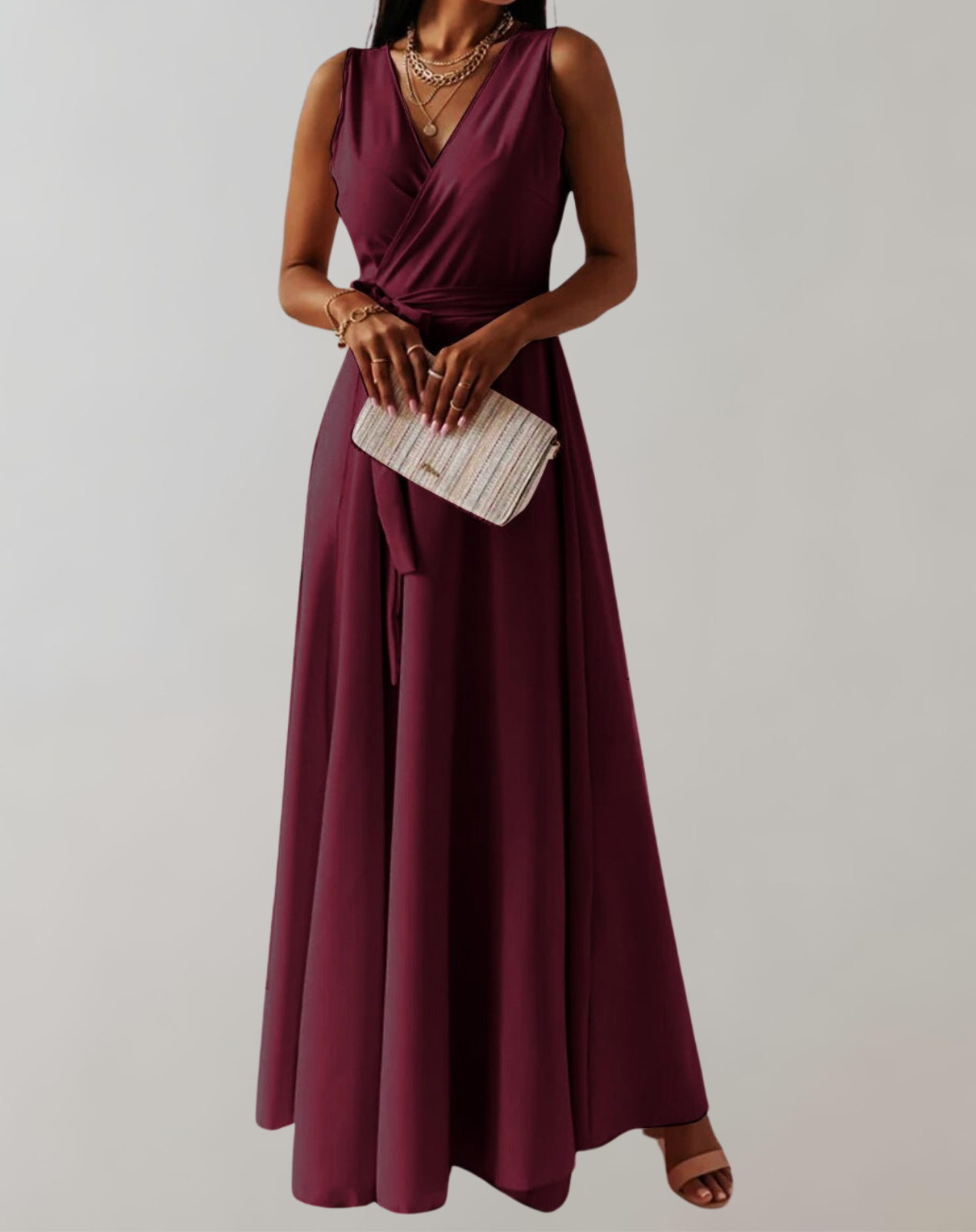 Izora - Elegant V-Neck Gown