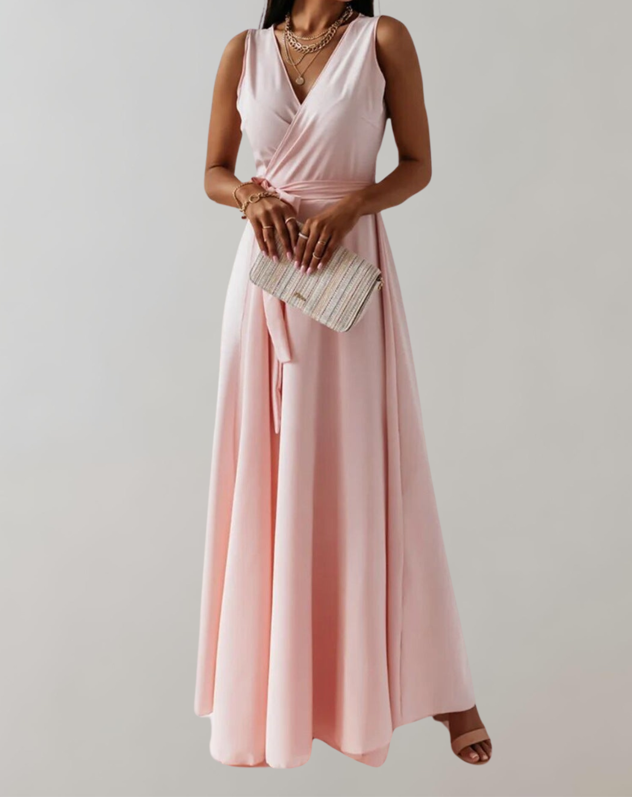 Izora - Elegant V-Neck Gown