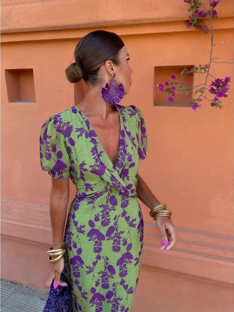 Lucinda - Floral Pleated Dress