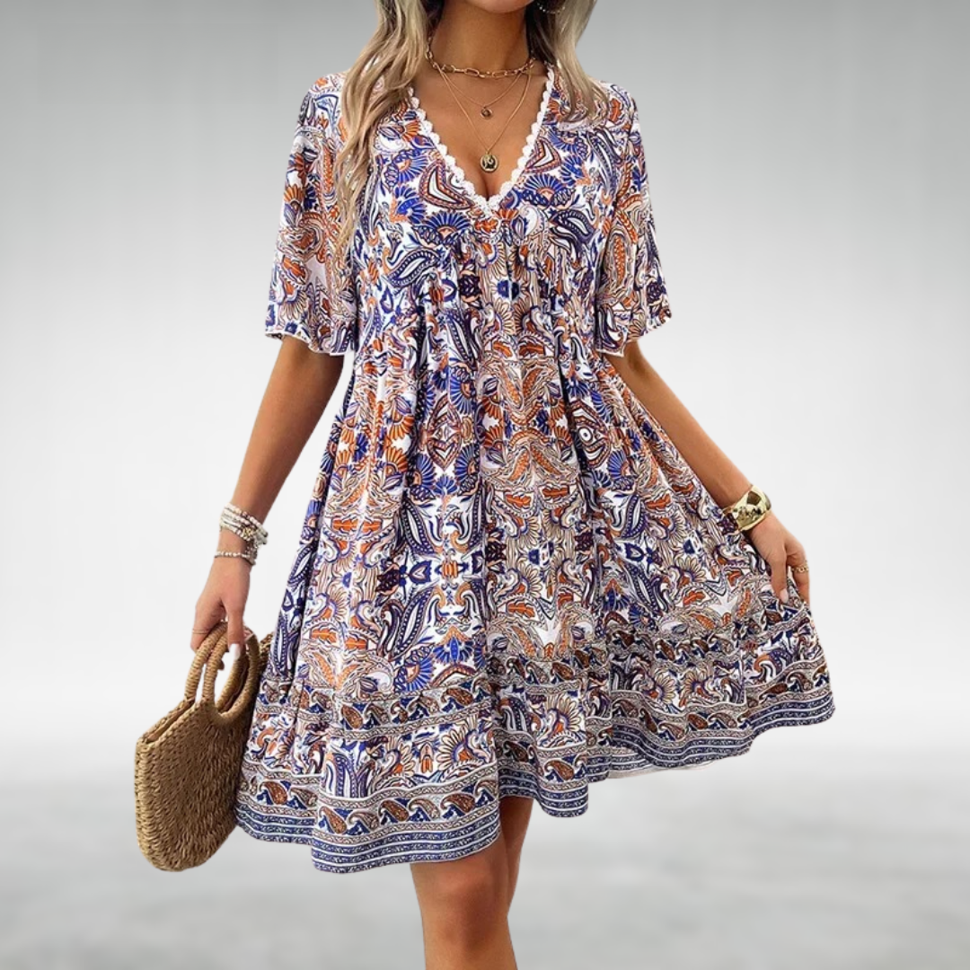 Adriana - Summer Paisley Dress