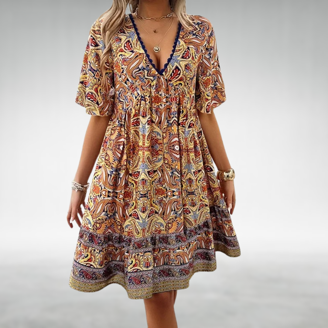 Adriana - Summer Paisley Dress