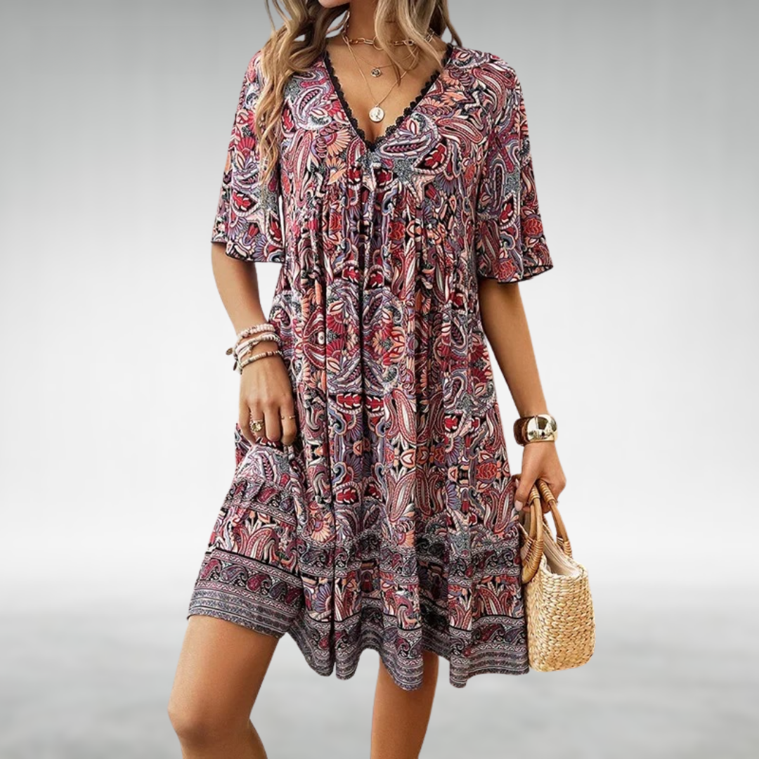 Adriana - Summer Paisley Dress