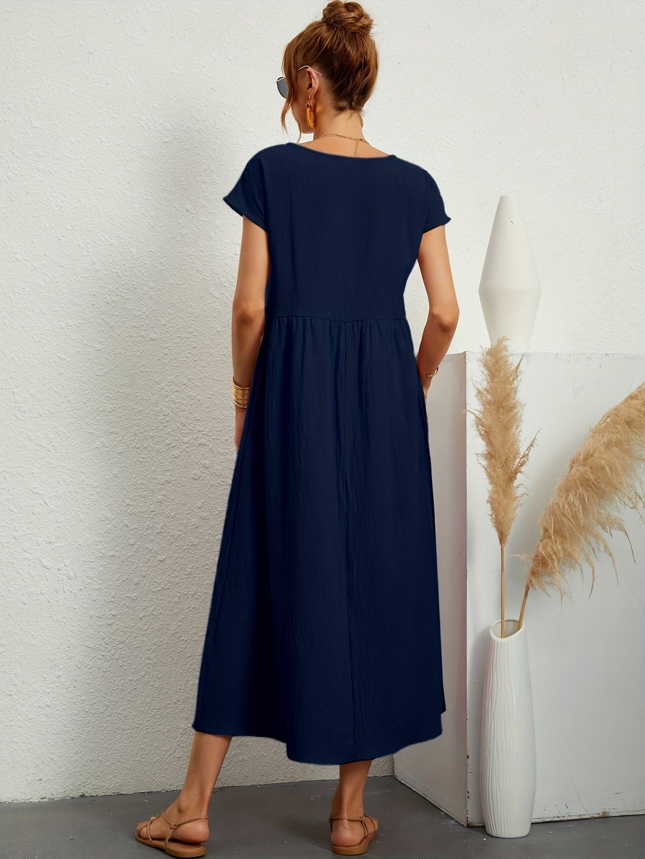 Kimber - Casual O-Neck Midi Dress