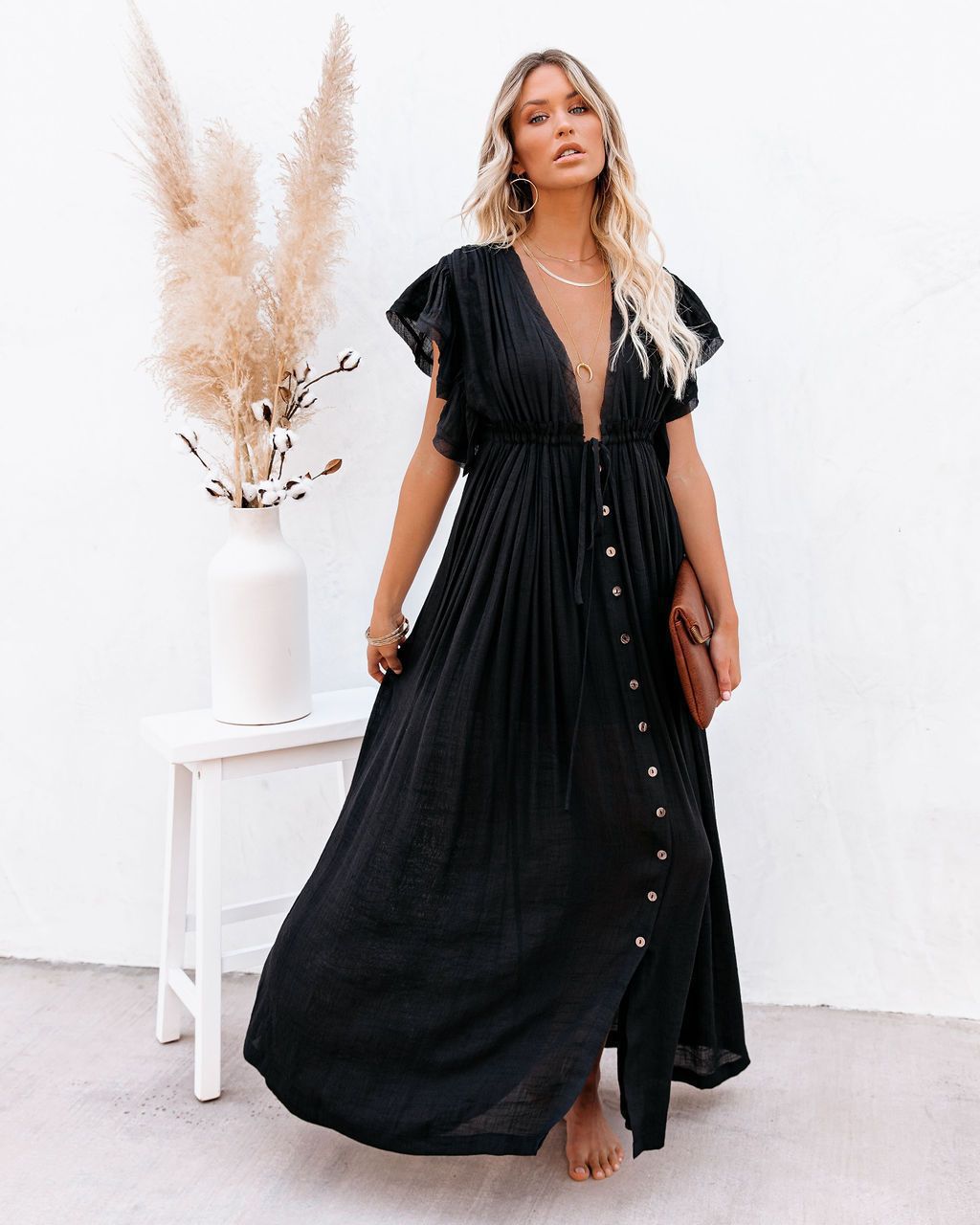 Audra - V-Neck Kimono Dress