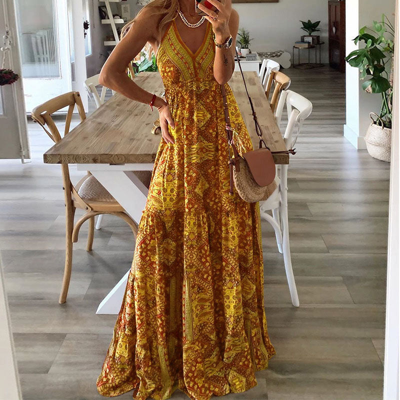 Wren - Spaghetti Strap V-Neck Dress