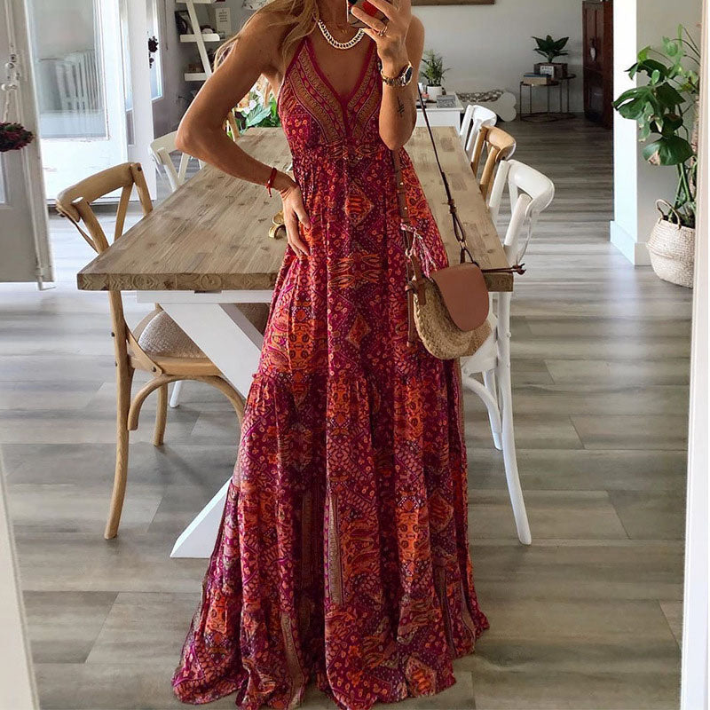 Wren - Spaghetti Strap V-Neck Dress
