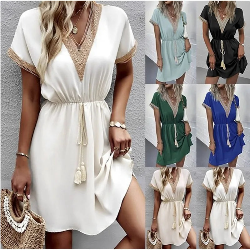 Josephine - Chic V-Neck Dress