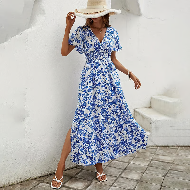 Bea - Bohemian V-Neck Dress