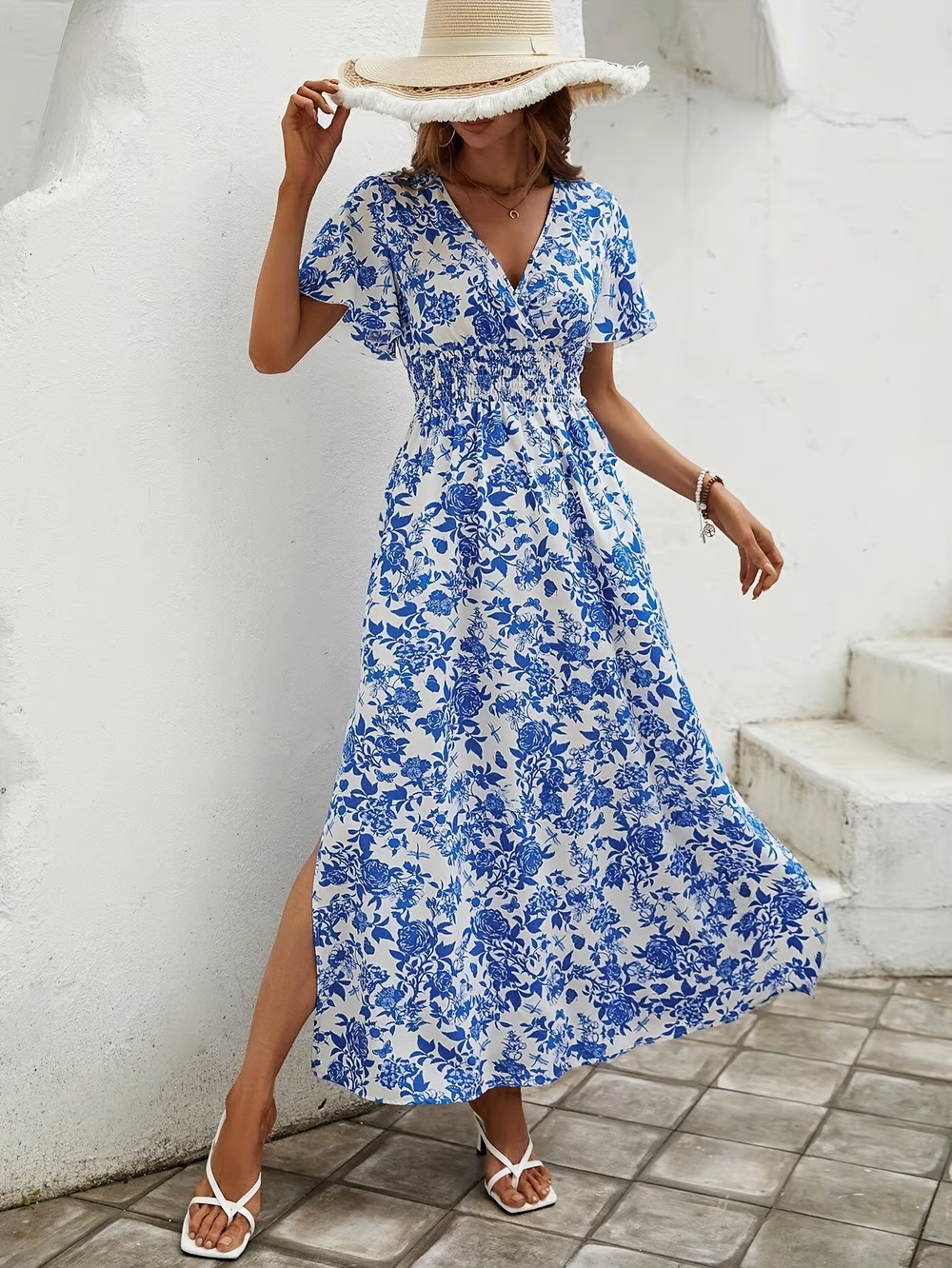 Bea - Bohemian V-Neck Dress