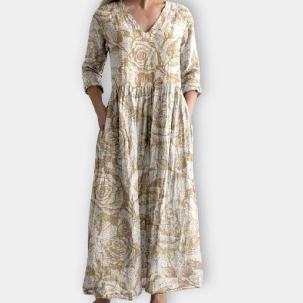 Lustrous - Chic Flowy Bohemian Dress