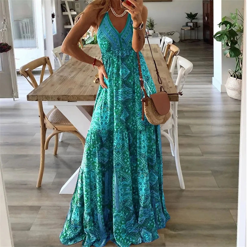 Wren - Spaghetti Strap V-Neck Dress